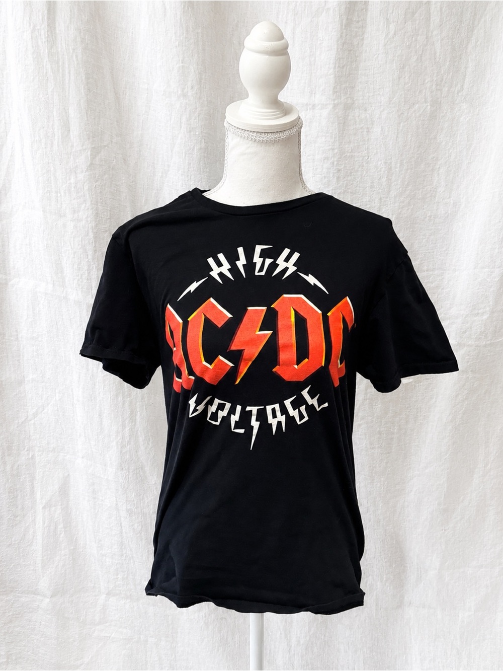 AC/DC Black T-Shirt with Red and Yellow Logo